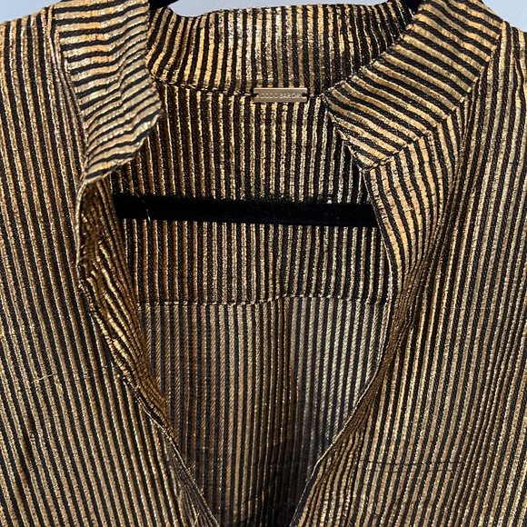 Make an Offer: Dodo Bar Or Metallic Top - Sexy Low Cut - Picture 3 of 6